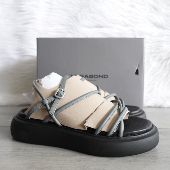 Vagabond Shoemakers Blenda Strappy Platform Sandals in Ash Blue Size 38 - Picture 5 of 13